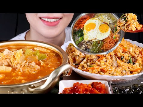 ASMR 비빔밥, 된장찌개 집밥 먹방 | Bibimbap and Soybean Stew | Korean Home Meal | Eating Sounds Mukbang