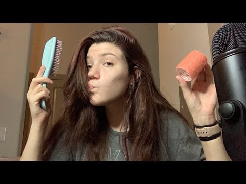 ASMR Triggers from my bathroom🛁🧽// hair brushing, liqud sounds/ lotion ect.