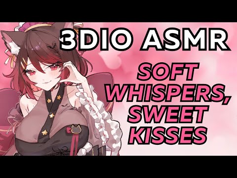 【3DIO ASMR】🌸 your kitten gf spoils you!~ ♡ soft whispers, sweet kisses