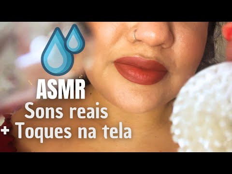 ASMR 🧼 Skincare REALISTA no seu rosto! ✧ Sussurros, toques na tela