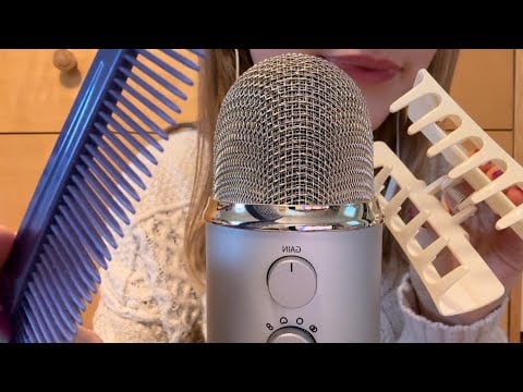 ASMR Clipping & Combing Back Your Hair 🎀