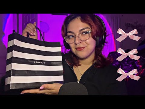 ASMR | mini sephora haul (clicky whisper)