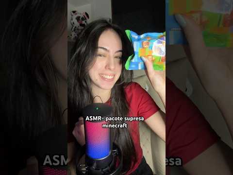 ASMR- abrindo pack supresa do minecraft! #foryou #fy #asmr #minecraft