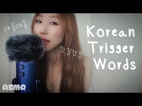 ASMR🇰🇷 Tingly Korean Trigger Words whispering + hand movements