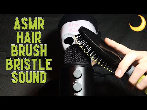 ASMR HAIR BRUSH BRISTLE SOUNDS - BLIND ASMR