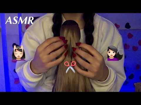 ASMR_The Most Relaxing 😌 Hair Play, Hair Cut 💇🏻‍♀️,Scalp Massage 💆🏻‍♀️ Ever.