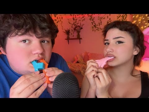 ASMR Chewing On Taba Squishies With WahonayASMR ✨✨ Lots Of Mouth Sounds