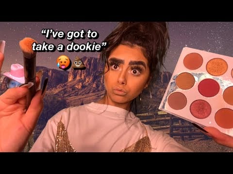 ASMR~ British Girl Chav does your Makeup at Coachella 🔥