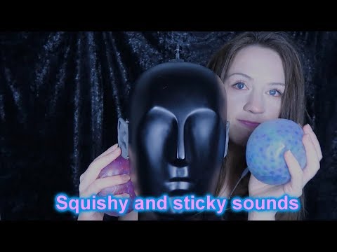 ASMR Ear cupping - Sticky and squishy ball sounds