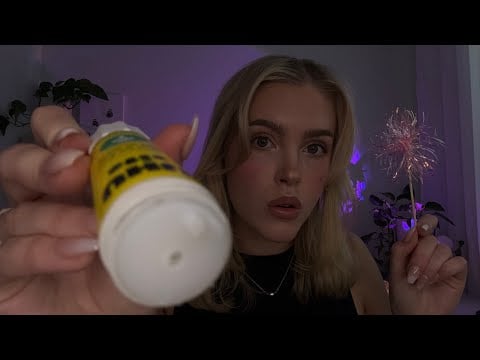 ASMR doing your makeup with wrong props [layered sounds] | whispering only | makeup roleplay