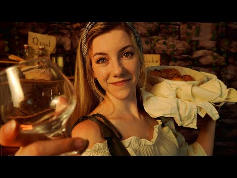 ASMR 🍻🥐🧺 Banter with Branwen the Barmaid | Fantasy Tavern Roleplay, Fabric Folding, Soft Spoken