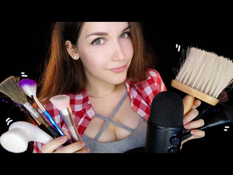 АСМР Кисточки на Blue Yeti 🎤 ✨ ASMR Brushes on Blue Yeti