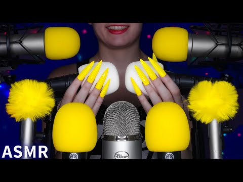 ASMR Mic Scratching - Brain Scratching with 9 Mics 🎤 & XXL ULTRA LONG ...