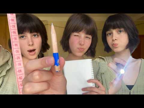 ASMR 4 CHAOTIC ROLEPLAYS! massage, cranial nerve exam, face surgery, drawing you