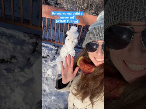 ASMR With A Snowman ⛄️ #shorts #asmr #snow