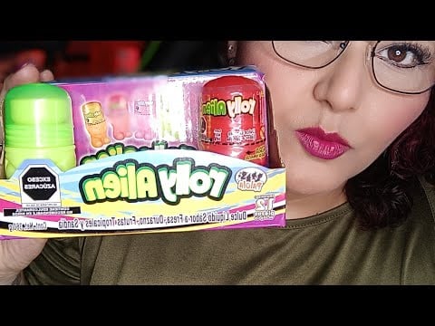 ASMR comiendo rollyAlien de frutas tropicales 
