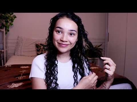 ASMR Finalizando meu cabelo cacheado 💆🏻‍♀️