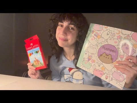 ASMR CUTE COLORING FOR RELAXING 🐱🩵💜🩷