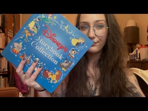 lofi asmr vintage Disney storybook  [page flipping, tapping, whispering + soft spoken]