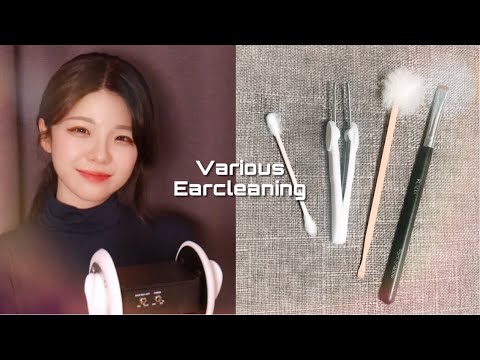 ASMR 👂🏻Various Ear Cleaning 리얼한 종류별 귀청소│바스락거리는 귀지가 가득한 자극적 소리