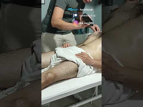 ASMR CHEST,ABDOMINAL,ARM,SHOULDER SPORT MASSAGE  #asmr #massage #relaxing #shorts  #chest