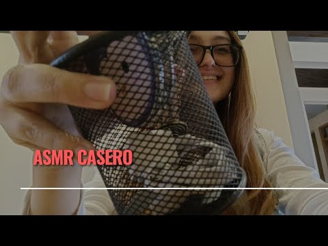 ASMR CASERO | HACIENDO SONIDOS EN LA OFICINA (sonido ambiente)