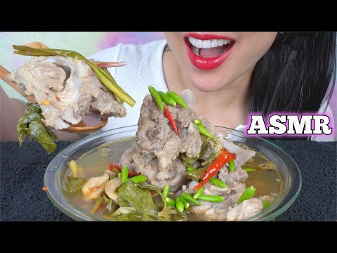 ASMR SPICY PORK BONE SOUP (EATING SOUNDS) LIGHT WHISPERS | SAS-ASMR