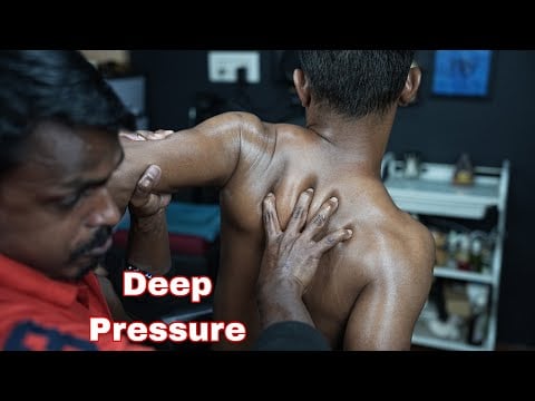 Deep Pressure Body Massage And Deep Tissue Head Massage ASMR | Neck Cracking Oil Head & Body Massage
