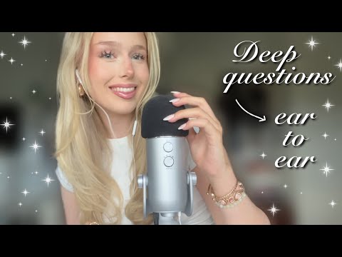 ASMR DEEP question getting to know me better - close binural ear to ear whisper