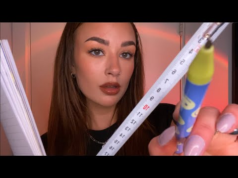 [ASMR] drawing & measuring you (fast & aggressive)✏️📏
