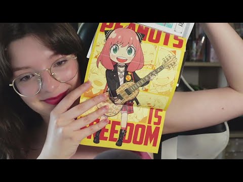ASMR CON MANGAS - fast tapping, sonido de páginas, lectura, susurros