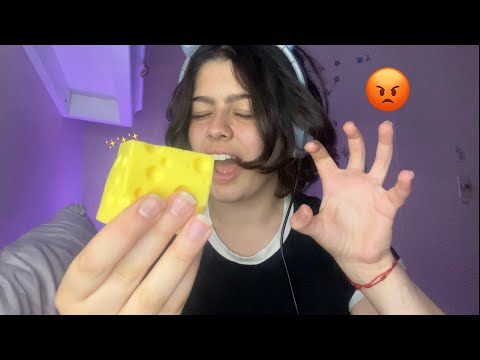 Asmr tapping agressivo com sons de boca