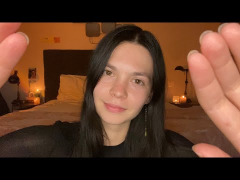 ASMR affirmations for confidence and self belief ✨🧡✨ (slow hand movements, face brushing)