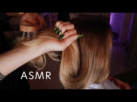 ASMR Hair Brushing & Braiding + Scalp Massage (No Talking)