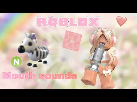 Making neon zebra in adopt me!! Mouth sounds🤍