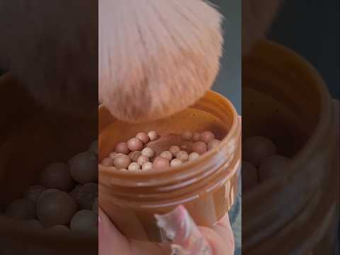 #asmr bronzer pearls w a bigger brush