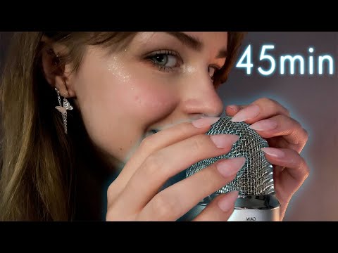 Up Close Whispers & Mic Scratching Long Nails🩷🎀 ASMR (rambling about Psychology)