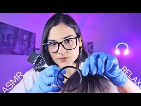 ASMR INSPEÇÃO E EXAME EM SEU COURO CABELUDO roleplay medical💆‍♀️