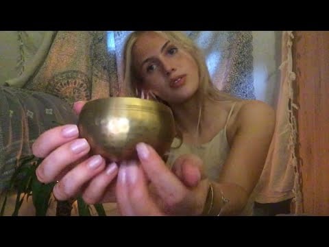 ASMR guided meditation 🪷 ~singing bowl, whispering, affirmations~