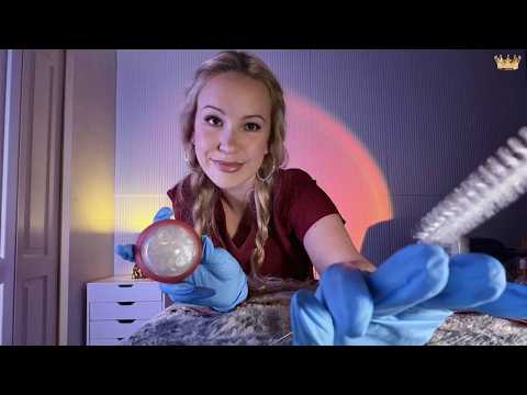 ASMR Body massage & medical exam while you sleep 🌚