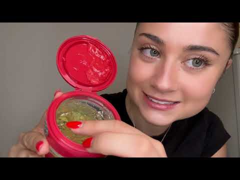 ASMR slick back hair styling and makeup touch-ups (with layered sounds)