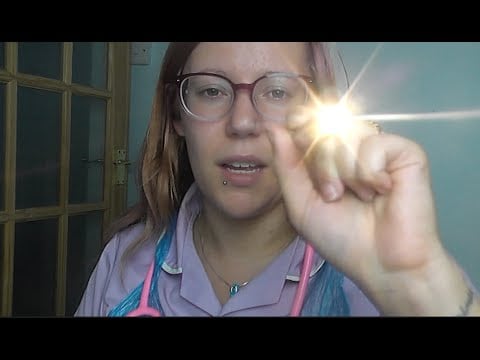 ASMR NURSE ROLEPLAY EAR CLEANING EYE TEST CHEST THROAT EXAMINATION | Personal Attention |
