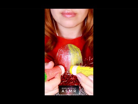 ★ASMR★ christmas glitter glue on mic #shorts