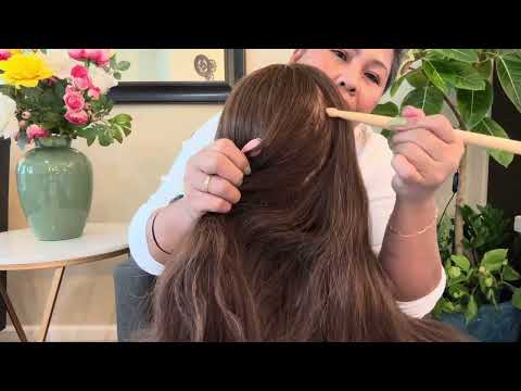 Playing with Your Hair | ASMR | Gentle Scalp Scratching - Hairline - Head Massage - Hair Parting 😴