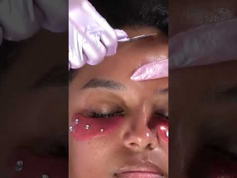 Satisfying Beauty Treatments: Glitzy Brows & Pout Perfection! #shorts