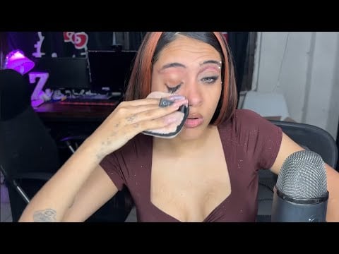 ASMR DESMAQUILLATE CONMIGO + CHISME 