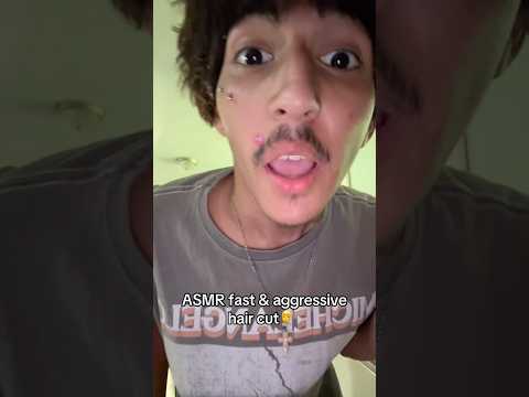 ASMR fast & aggressive haircut 💇 #shorts #asmr #tingles
