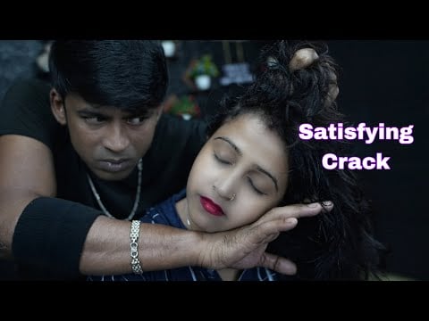 Stress Relief and Sleep Improvement: Head Massage ASMR | Fall Asleep Instantly | Women Neck Cracking