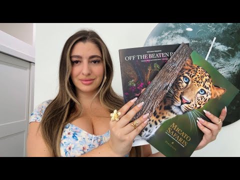 ASMR MAGAZINE FLIP THROUGH (PAPER SOUNDS, WHISPERING, READING, TRACING)
