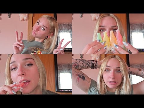 Wax candy asmr// mouth sounds asmr 